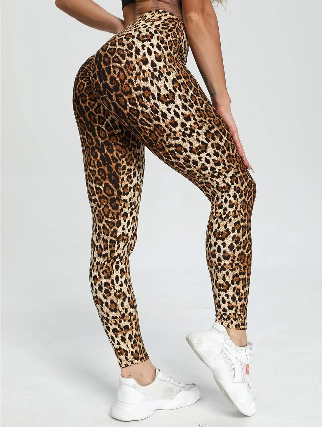 SEASUM Women Scrunch Butt Leggings High Waisted Ruched Yoga Pants Workout Butt Lifting