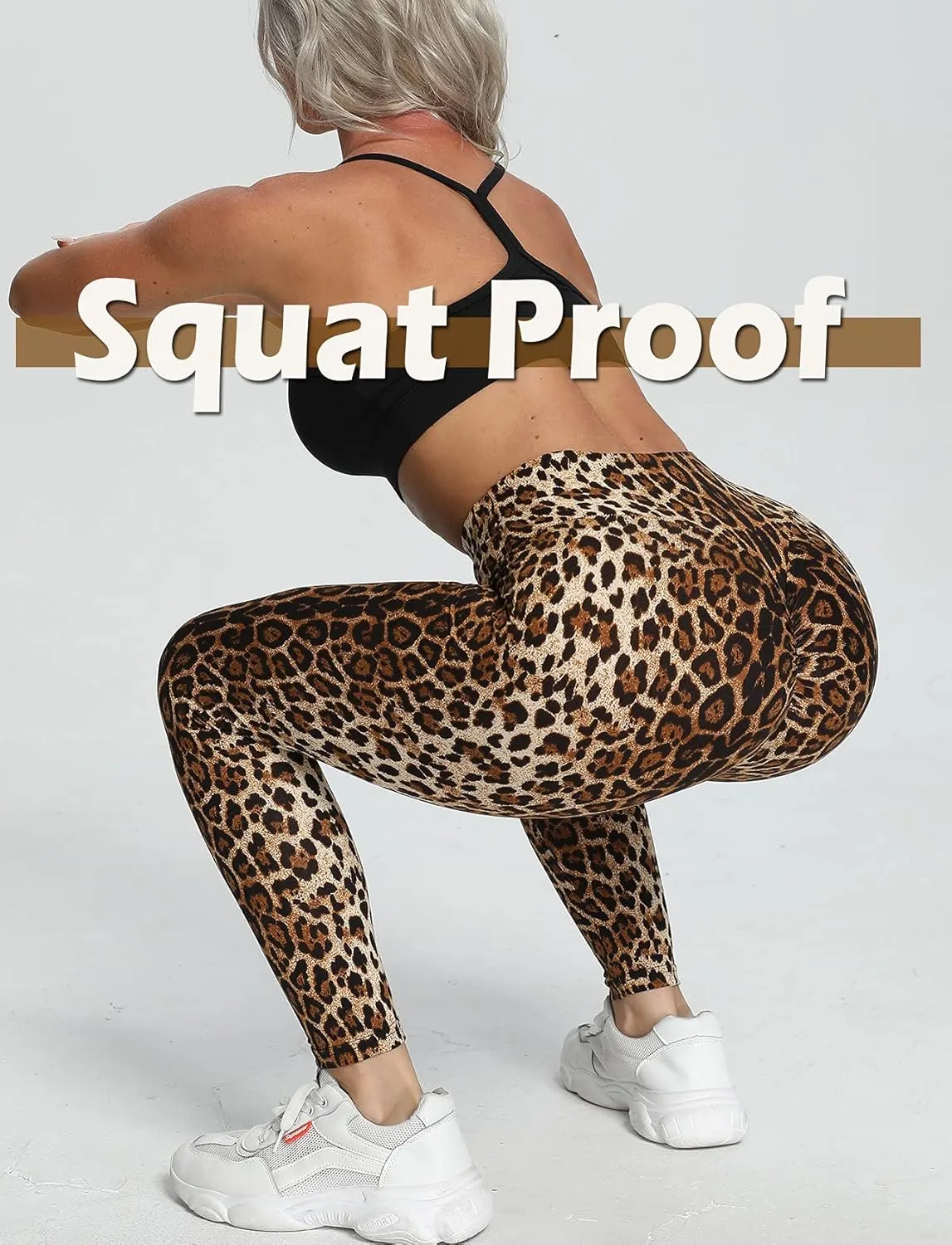 SEASUM Women Scrunch Butt Leggings High Waisted Ruched Yoga Pants Workout Butt Lifting