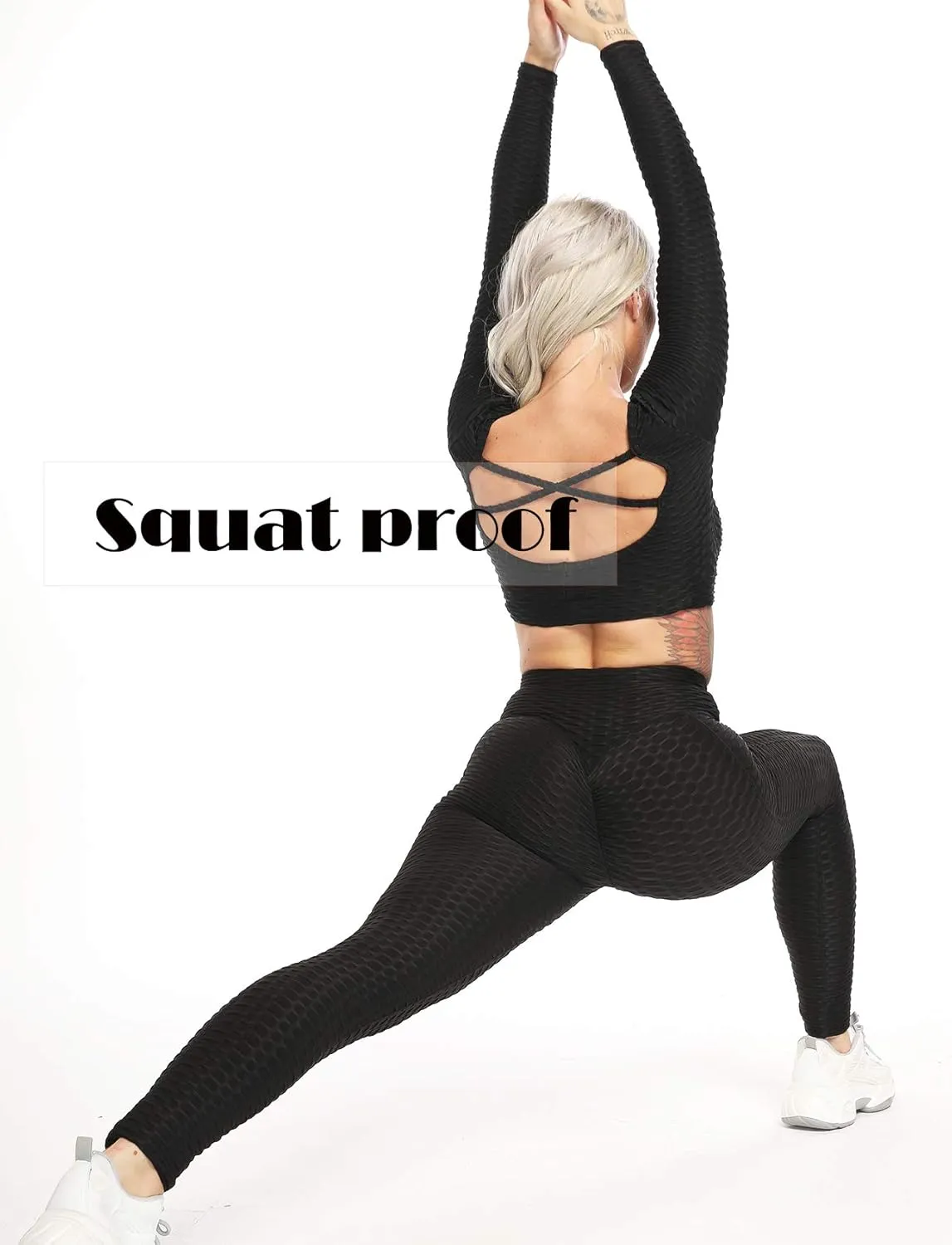 SEASUM Women's High Waist Yoga Pants Tummy Control Slimming Booty Leggings Workout Running Butt Lift Tights
