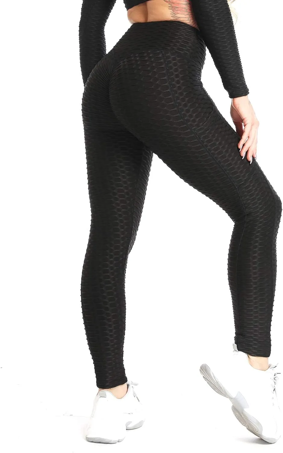 SEASUM Women's High Waist Yoga Pants Tummy Control Slimming Booty Leggings Workout Running Butt Lift Tights