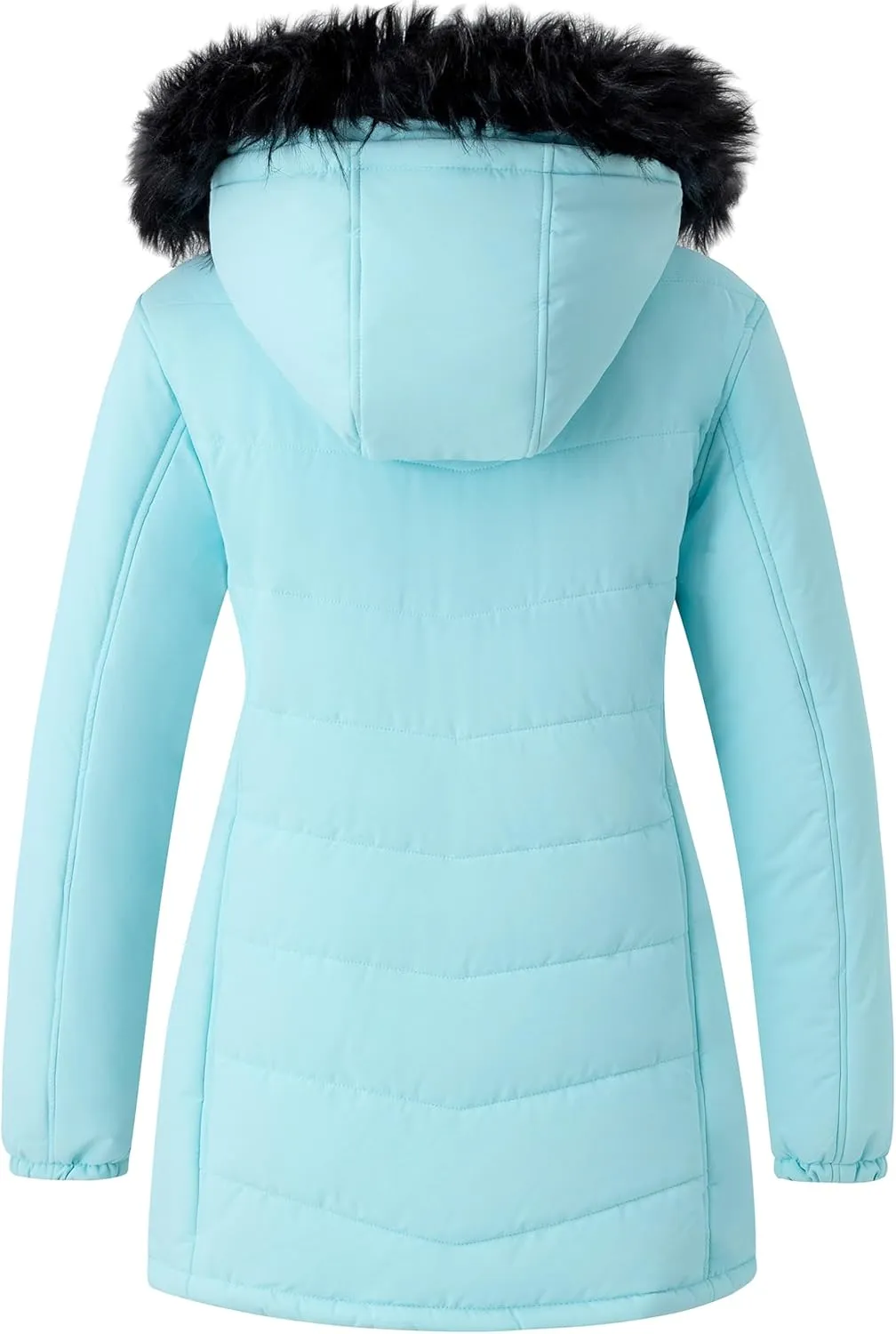 Skieer Women's Waterproof Ski Jacket Windproof Warm Winter Coat Thick Padded Snow Parka