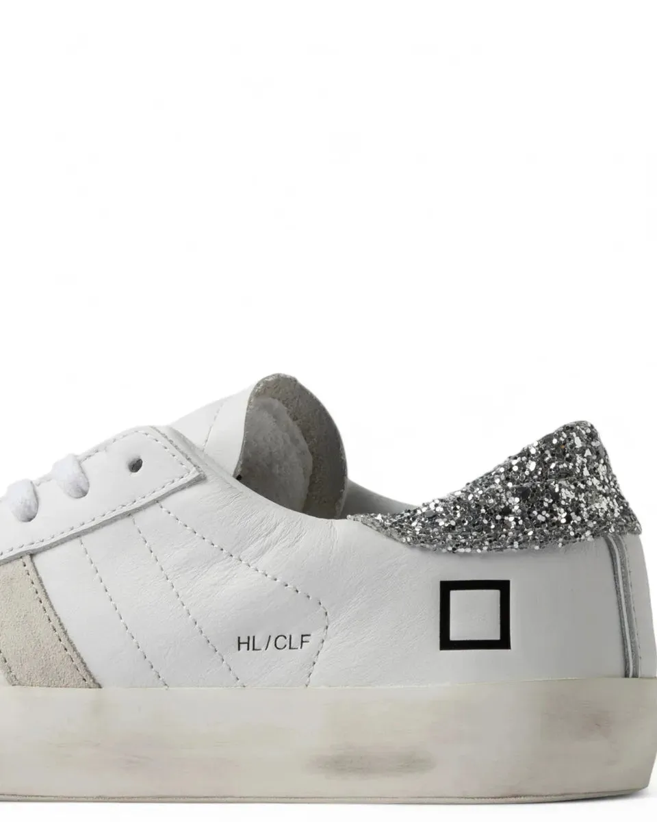 Sneakers Hill Low Calf White-Silver