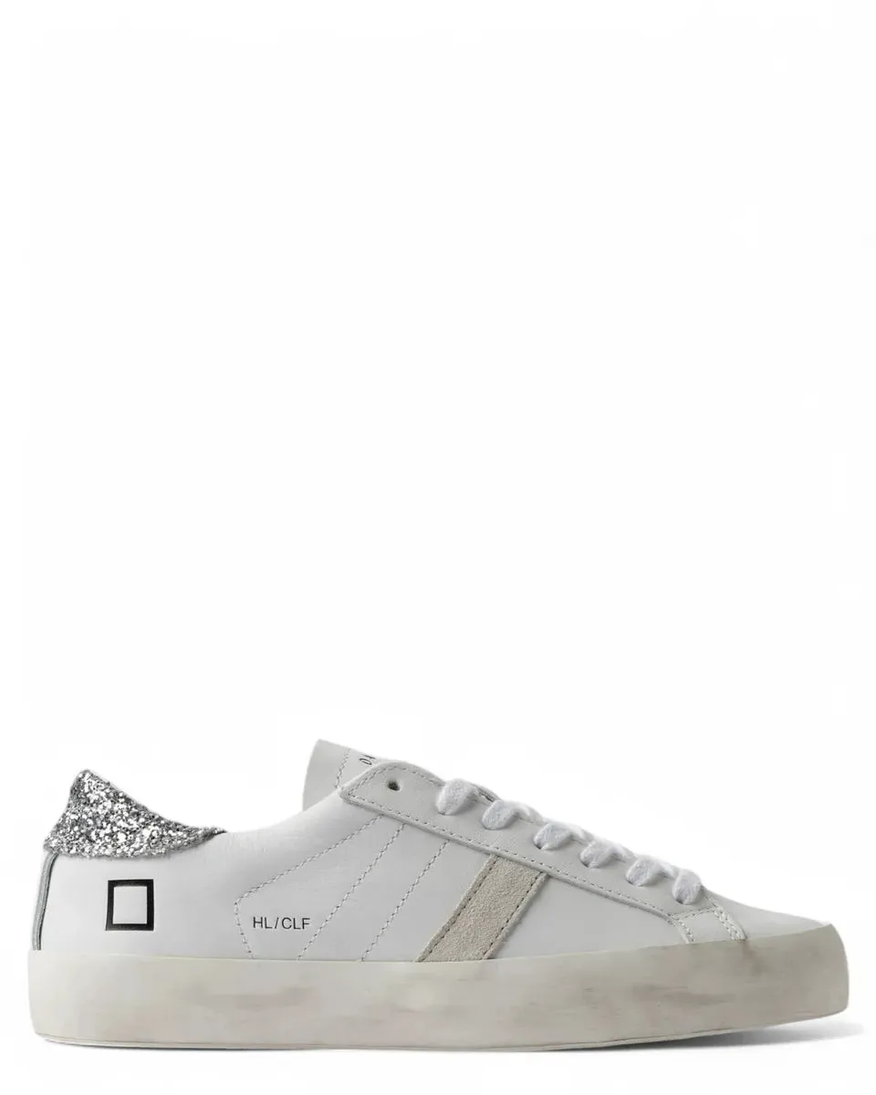 Sneakers Hill Low Calf White-Silver