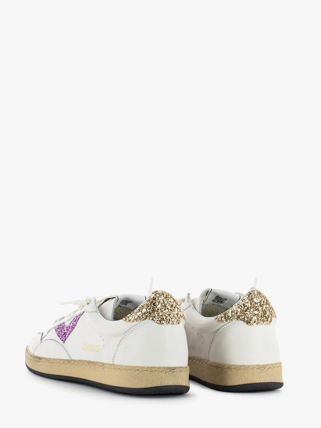 Sneakers play new D138 bianco / glitter