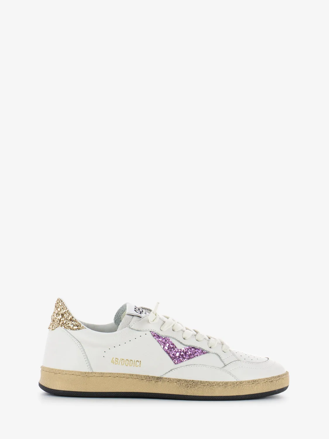 Sneakers play new D138 bianco / glitter