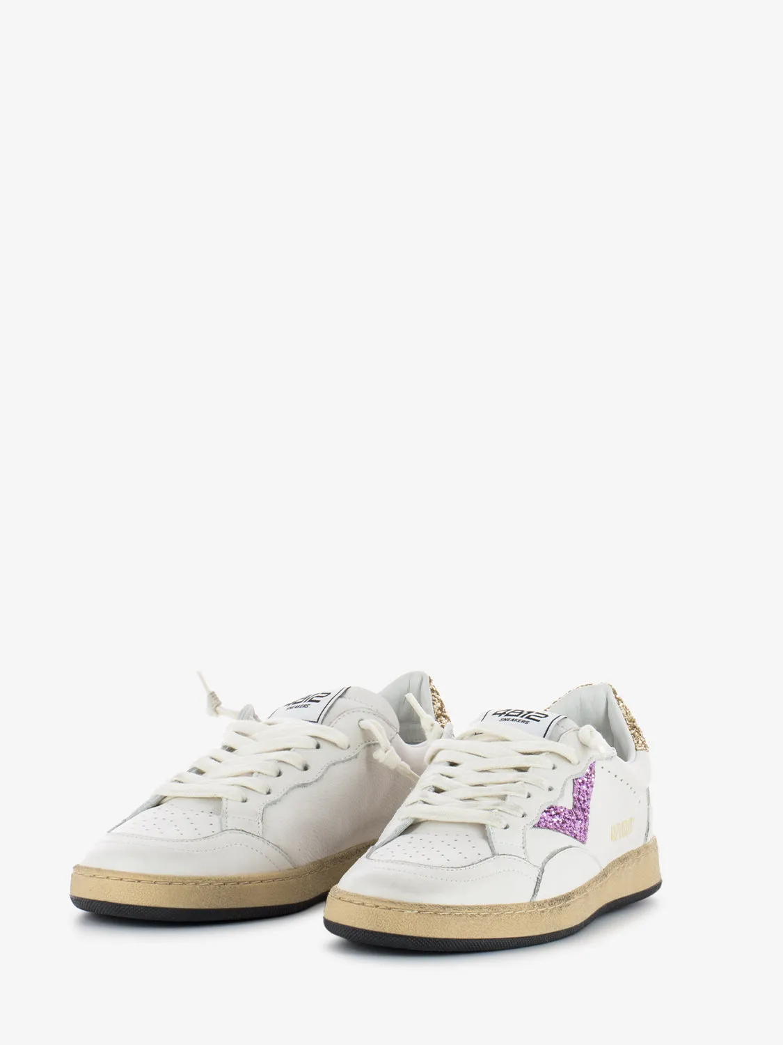 Sneakers play new D138 bianco / glitter