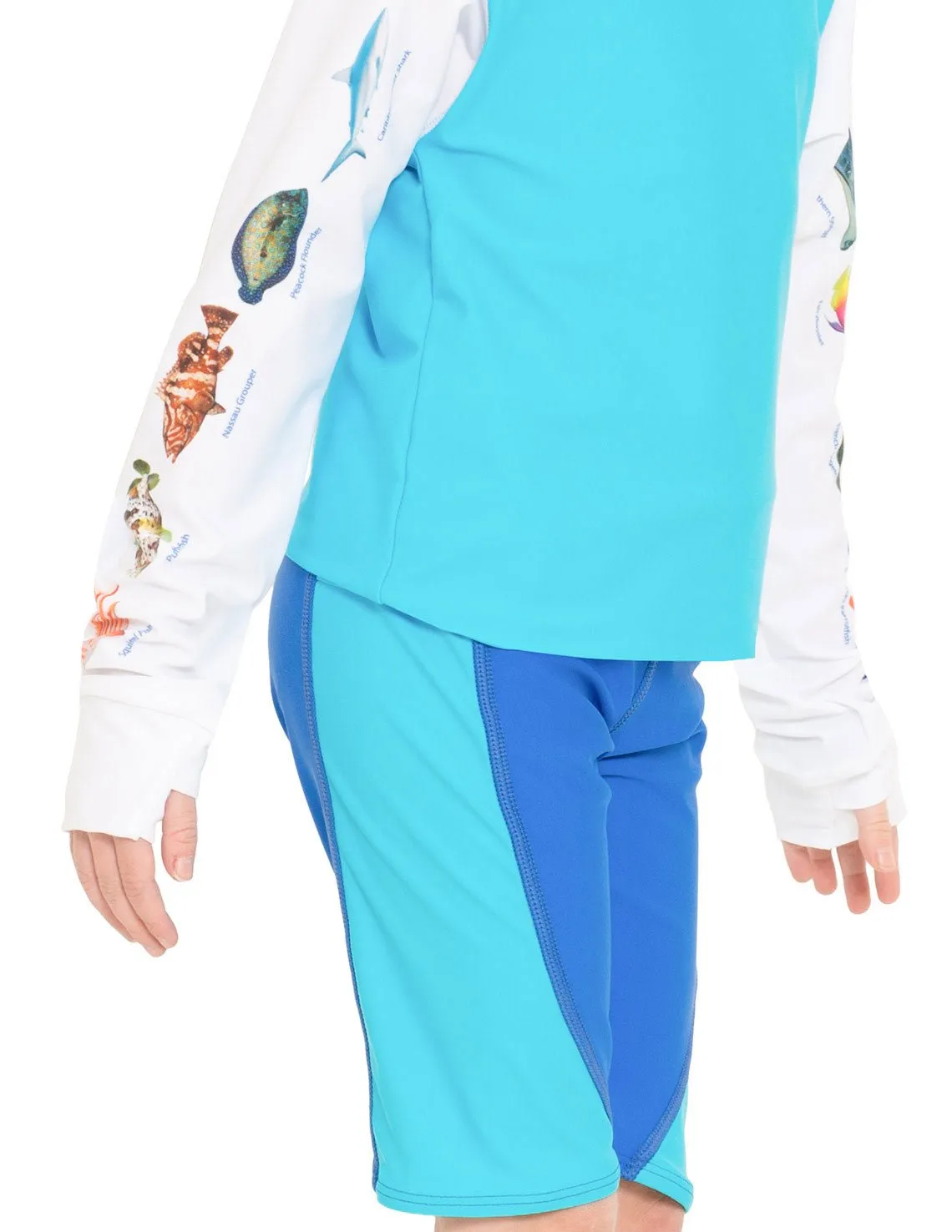 Snorkel Caribbean Fish ID Rash Guard - Orange