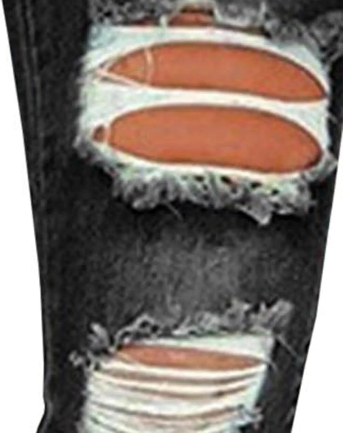 SOMTHRON Women's High Rise Distressed Slim Punk Denim Jeans High Waist Skinny Destroyed Ripped Pencil Jeans Pants