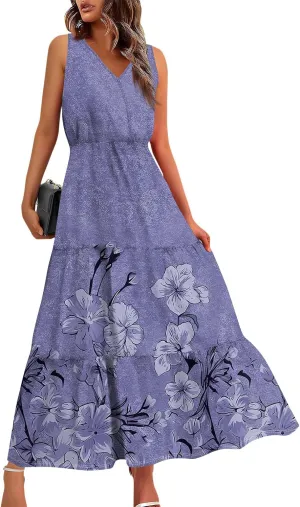 Spring Dresses for Women 2025 Floral Print Dresses for Women 2025 Casual Boho Flowy Patchwork