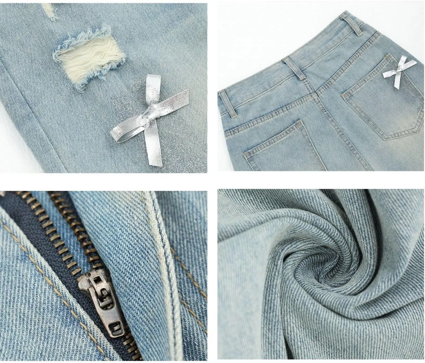 Star Jeans for Women Girls Baggy Cute Patchwork Denim Pants Y2k High Waisted Jeans Grunge Aesthetic Clothes