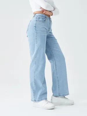 Straight Leg Jeans for Women,High Waisted Wide Leg Loose Stretchy Boyfriend Denim Pants Baggy Jeans for Women