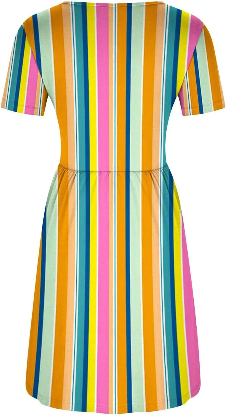 Summer Dresses for Women 2025 Vacation Button Down Mini Dresses Beach Casual Loose Trendy Floral Hawaiian Dress