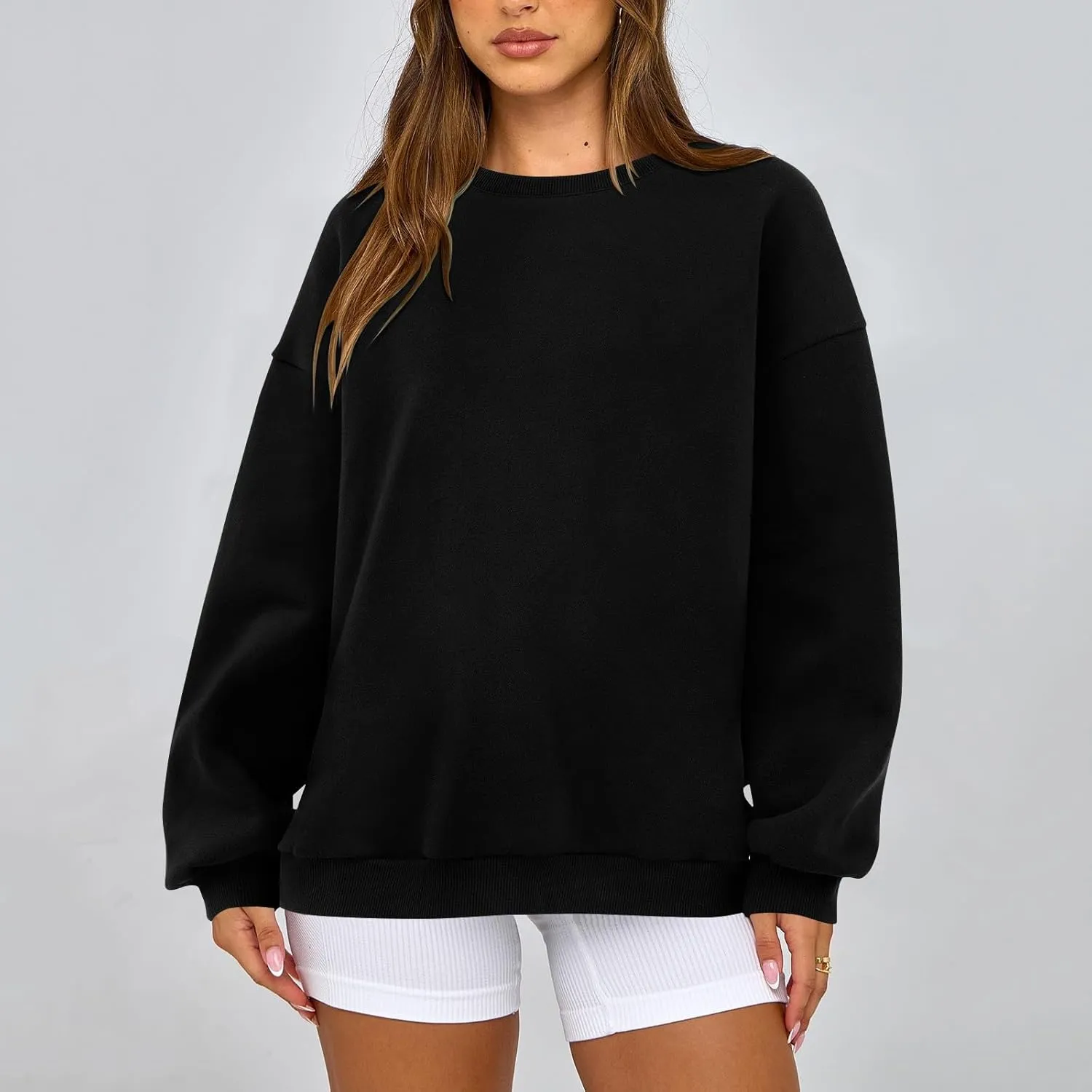 Sweatshirt for Women Fleece Tunic Pullover Plus Size Crewneck Sweatshirts Oversized Hoodies Warm Sweaters