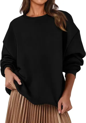 Sweatshirt for Women Fleece Tunic Pullover Plus Size Crewneck Sweatshirts Oversized Hoodies Warm Sweaters
