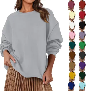 Sweatshirt for Women Fleece Tunic Pullover Plus Size Crewneck Sweatshirts Oversized Hoodies Warm Sweaters