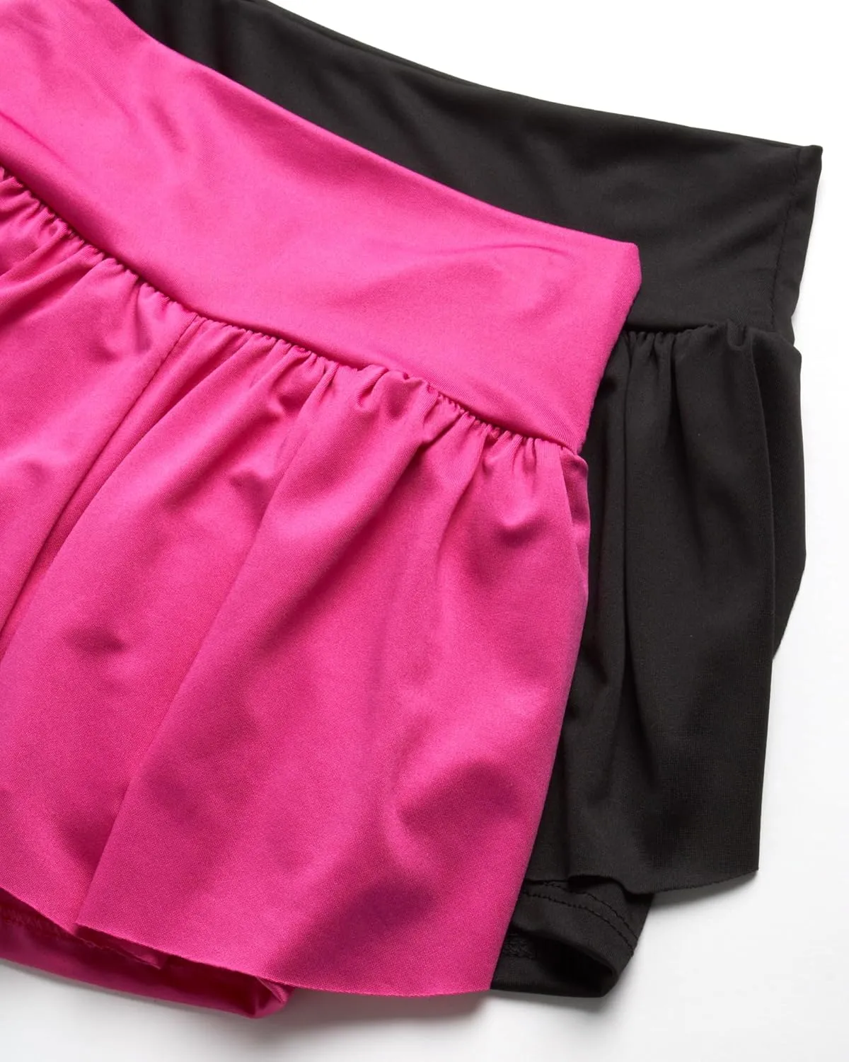 Sweet Hearts Girls Active Skort - 2 Pack Flowy Butterfly Shorts with Spandex Lining - Athletic Skirt for Girls, Made in USA