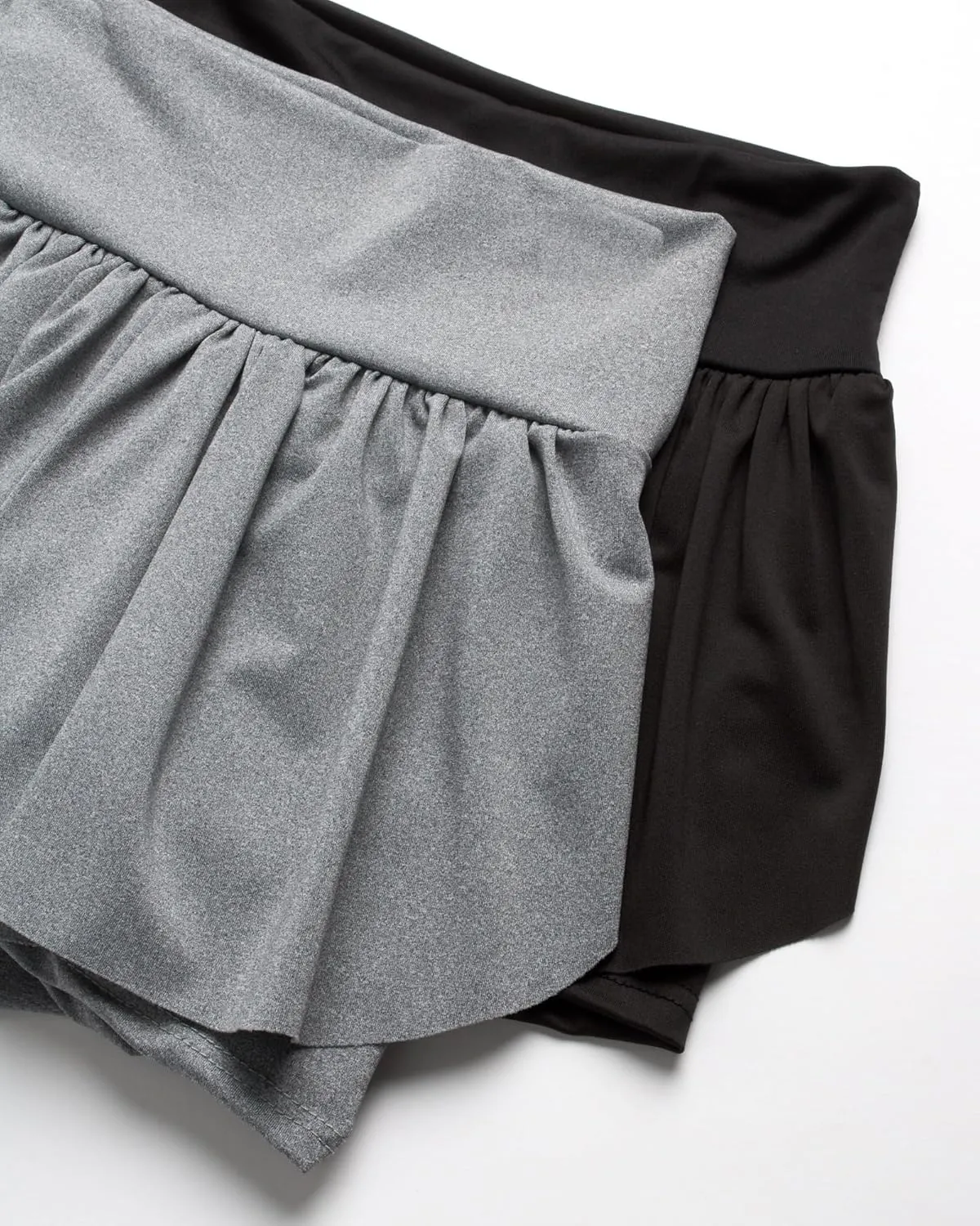 Sweet Hearts Girls Active Skort - 2 Pack Flowy Butterfly Shorts with Spandex Lining - Athletic Skirt for Girls, Made in USA