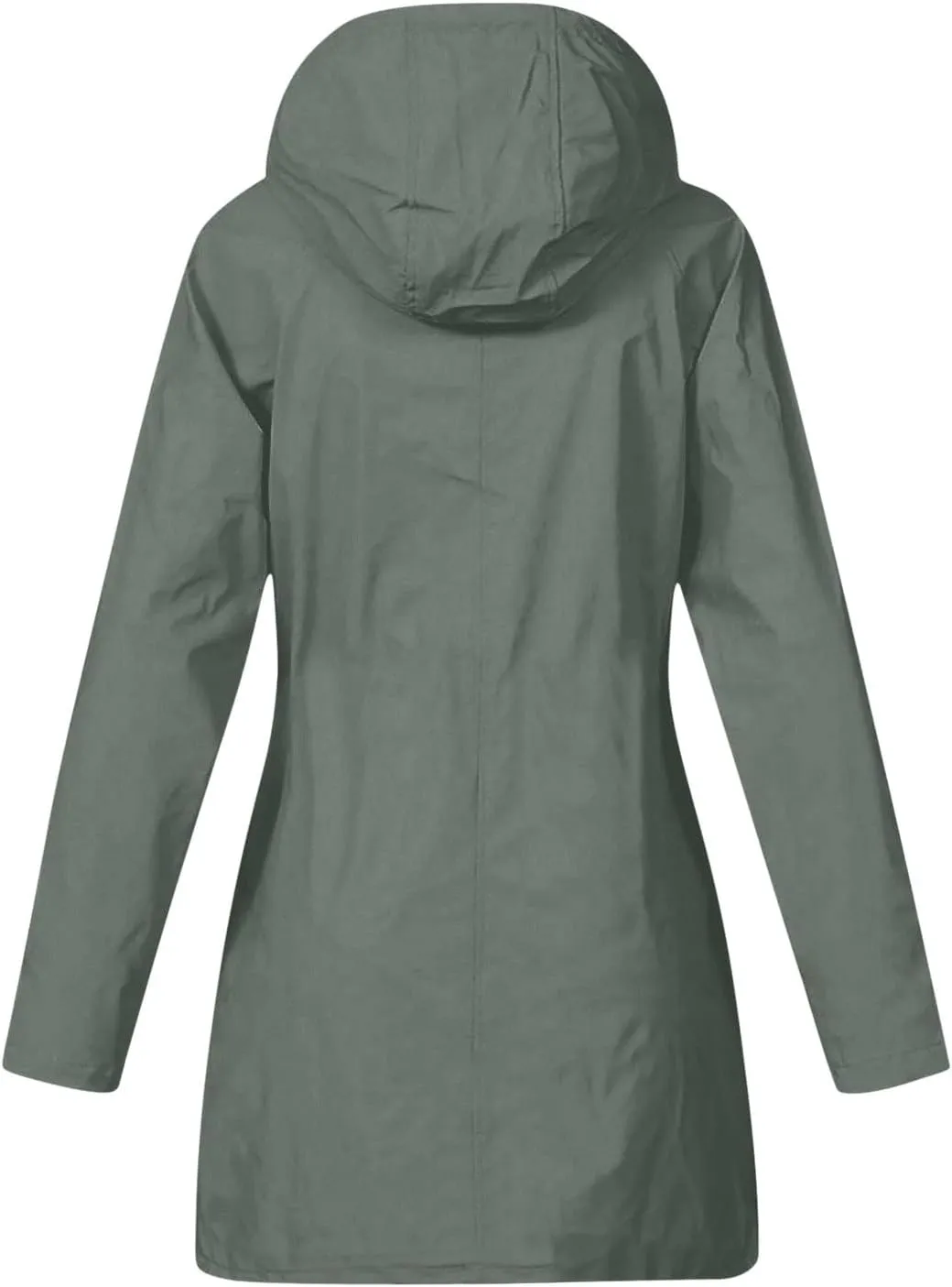 TANGNADE Raincoat for Women Waterproof with Hood Packable Long Hooded Trench Coats Windbreaker Travel Jacket