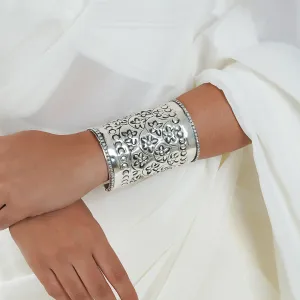 Teejh Jassi Silver Oxidised Cuff Bracelet