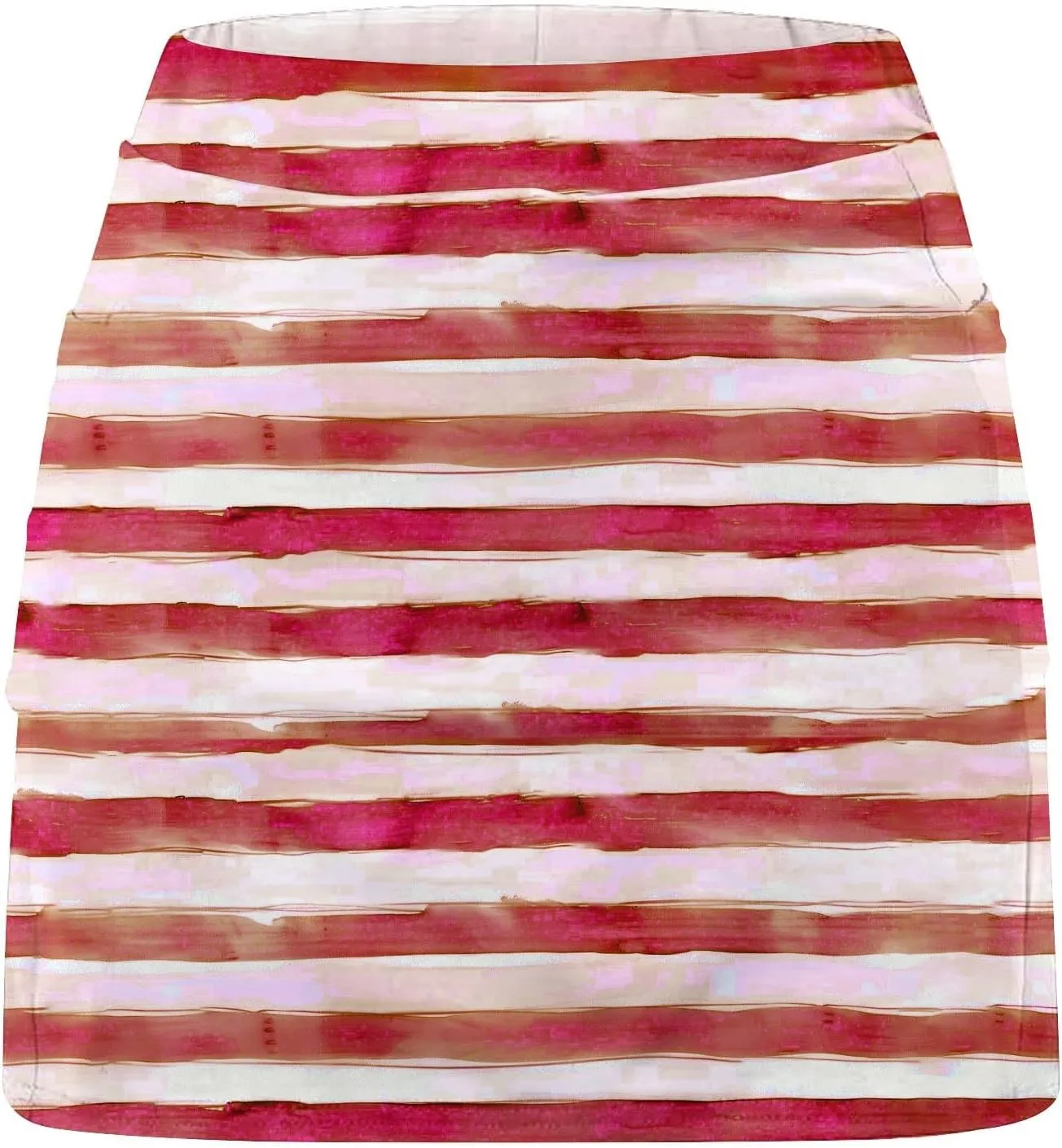 Tennis Skirts for Women with Shorts Fashion Striped Casual A-Line Skorts Tummy Control Lightweight Sports Pants Skirt