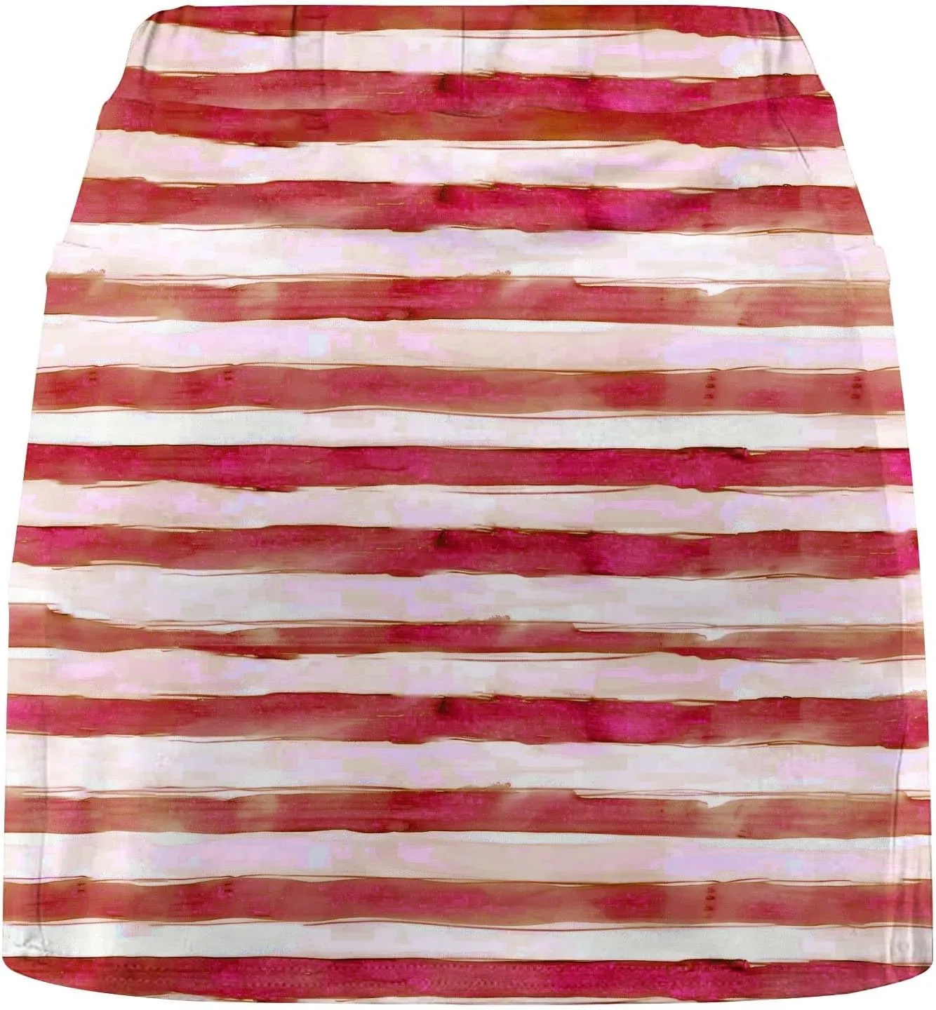 Tennis Skirts for Women with Shorts Fashion Striped Casual A-Line Skorts Tummy Control Lightweight Sports Pants Skirt