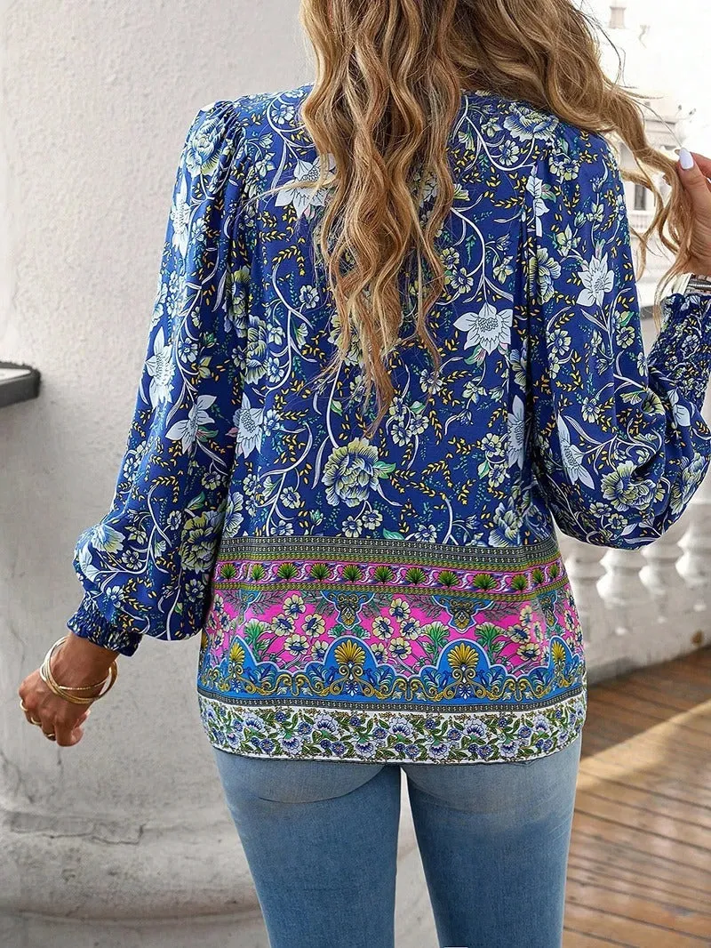 Thalia | Bohemian Floral Blouse