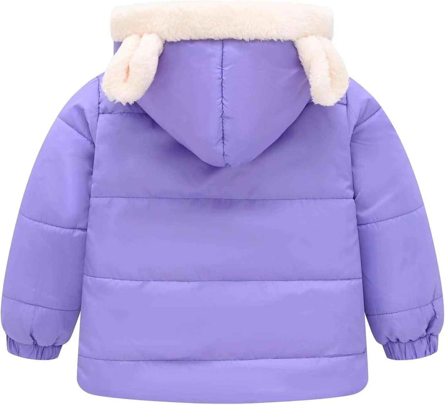 Toddler Boys Girls Fleece Cute Ears Down Coat Cotton Padded Hooded Jackets with Pockets Little Girl Winter Coats Size 8