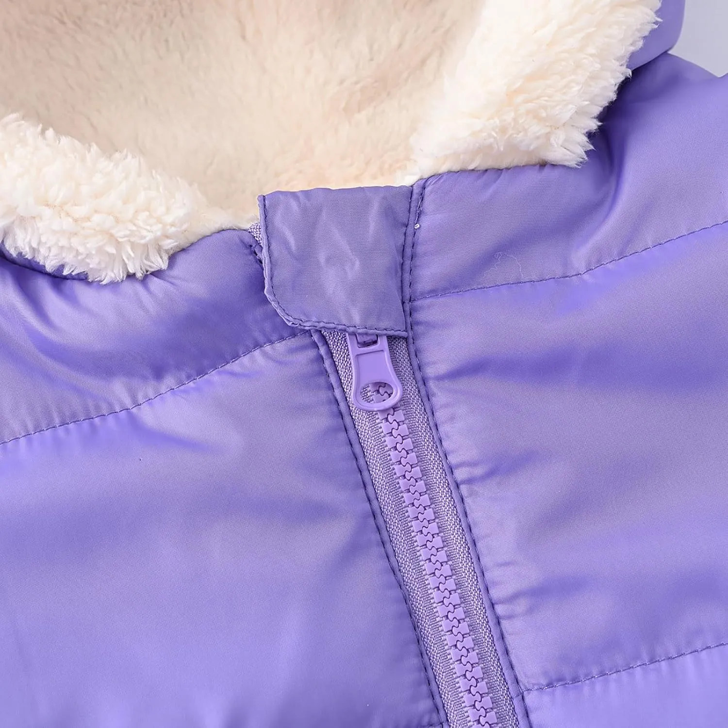 Toddler Boys Girls Fleece Cute Ears Down Coat Cotton Padded Hooded Jackets with Pockets Little Girl Winter Coats Size 8