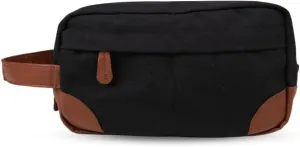 Toiletry Bag with Hanging Dopp Kit for Men, Water Resistant, Large Capacity Canvas Shaving Bag Perfect for Travel Toiletries Accessories - 10 Inch - Black