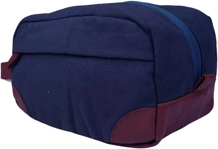 Toiletry Bag with Hanging Dopp Kit for Men, Water Resistant, Large Capacity Canvas Shaving Bag Perfect for Travel Toiletries Accessories - 10 Inch - Navy