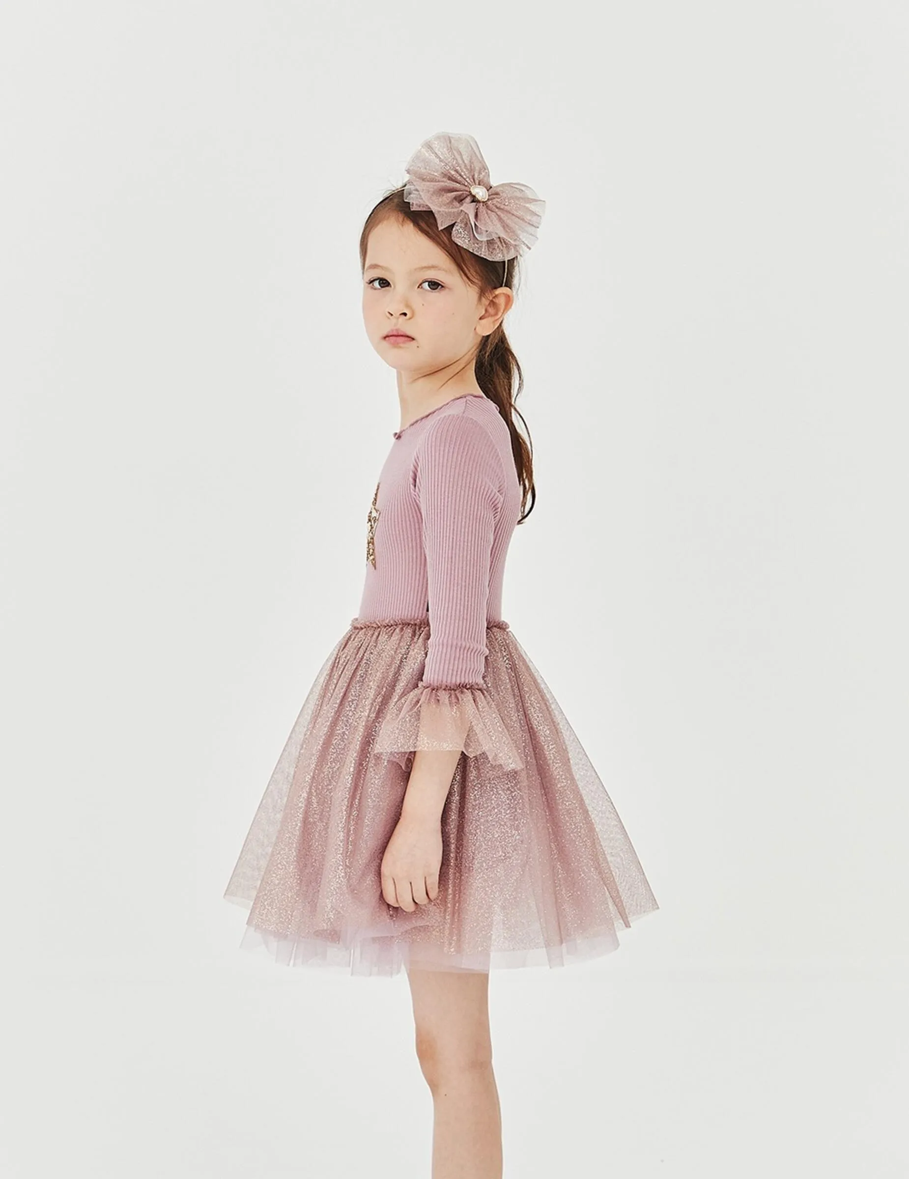 Tutu Dress | Long Sleeve in Dark Pink | Petite Hailey