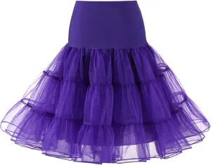Tutu Skirts for Women Costume Pleated Tulle Petticoat Tutu Tulle Midi Knee Length Skirt Underskirts for Cosplay