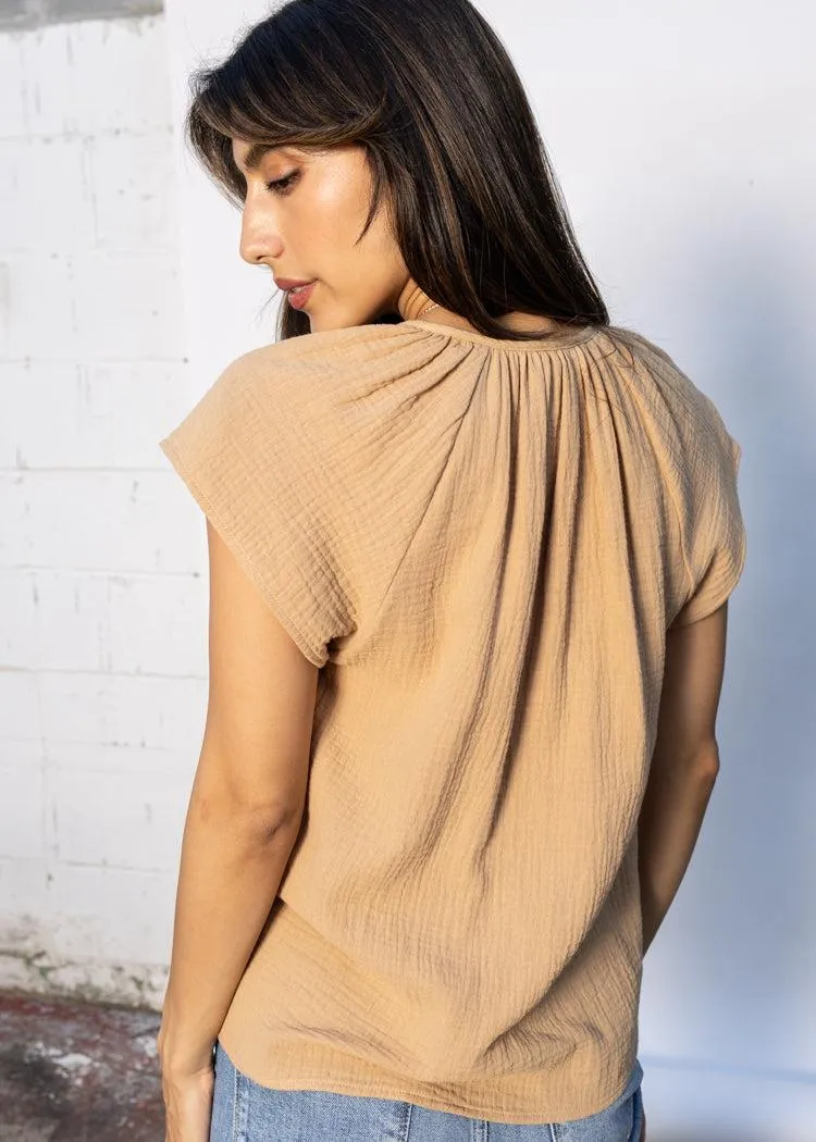 Velvet Heart Maxine Top- Oat ***FINAL SALE***