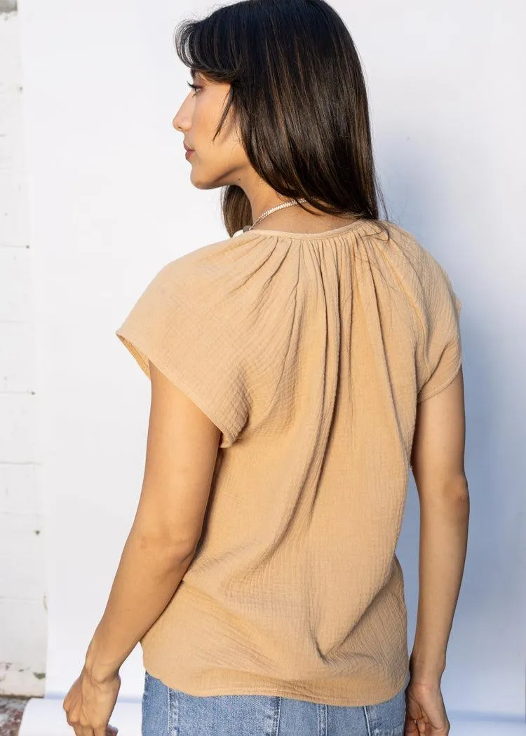 Velvet Heart Maxine Top- Oat ***FINAL SALE***
