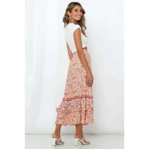 VINTAGE BOHO FLORAL SKIRT