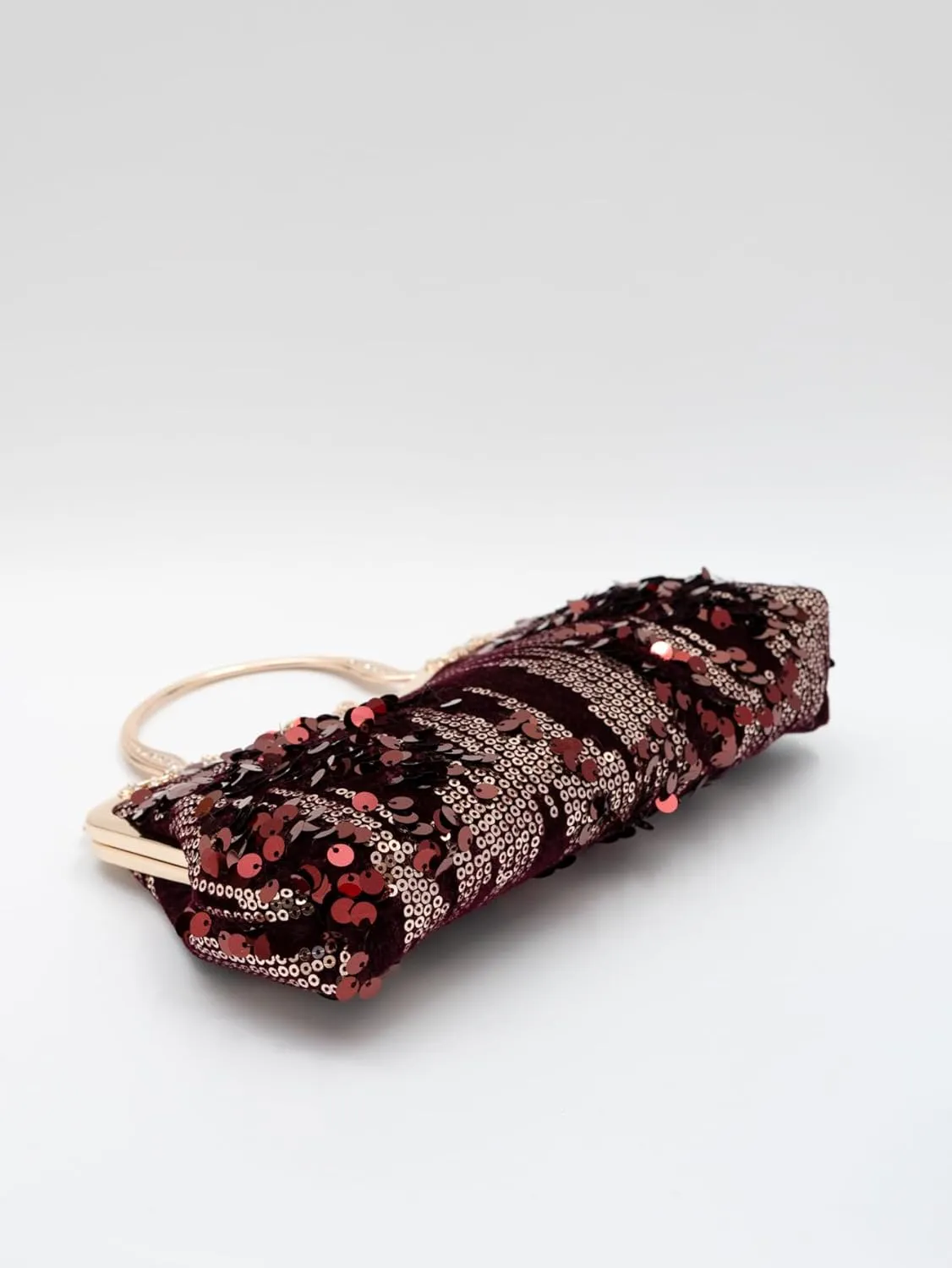 Vintage sequined velvet evening bag flower hardware handbag suitable for banquet wedding party formal occasions