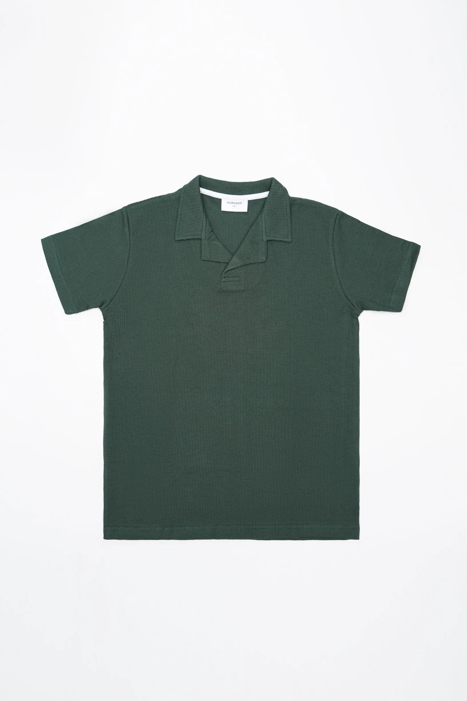 Waffle Bottle Green Revere Polo