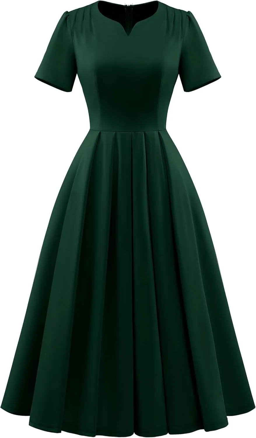 Wedtrend 1950's Vintage Dresses for Women Elegant Church Dress Fit and Flare Dresses Tea Length Cocktail Dress with Pockets