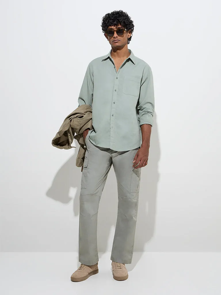 WES Casuals Sage Relaxed-Fit Cotton-Blend Shirt