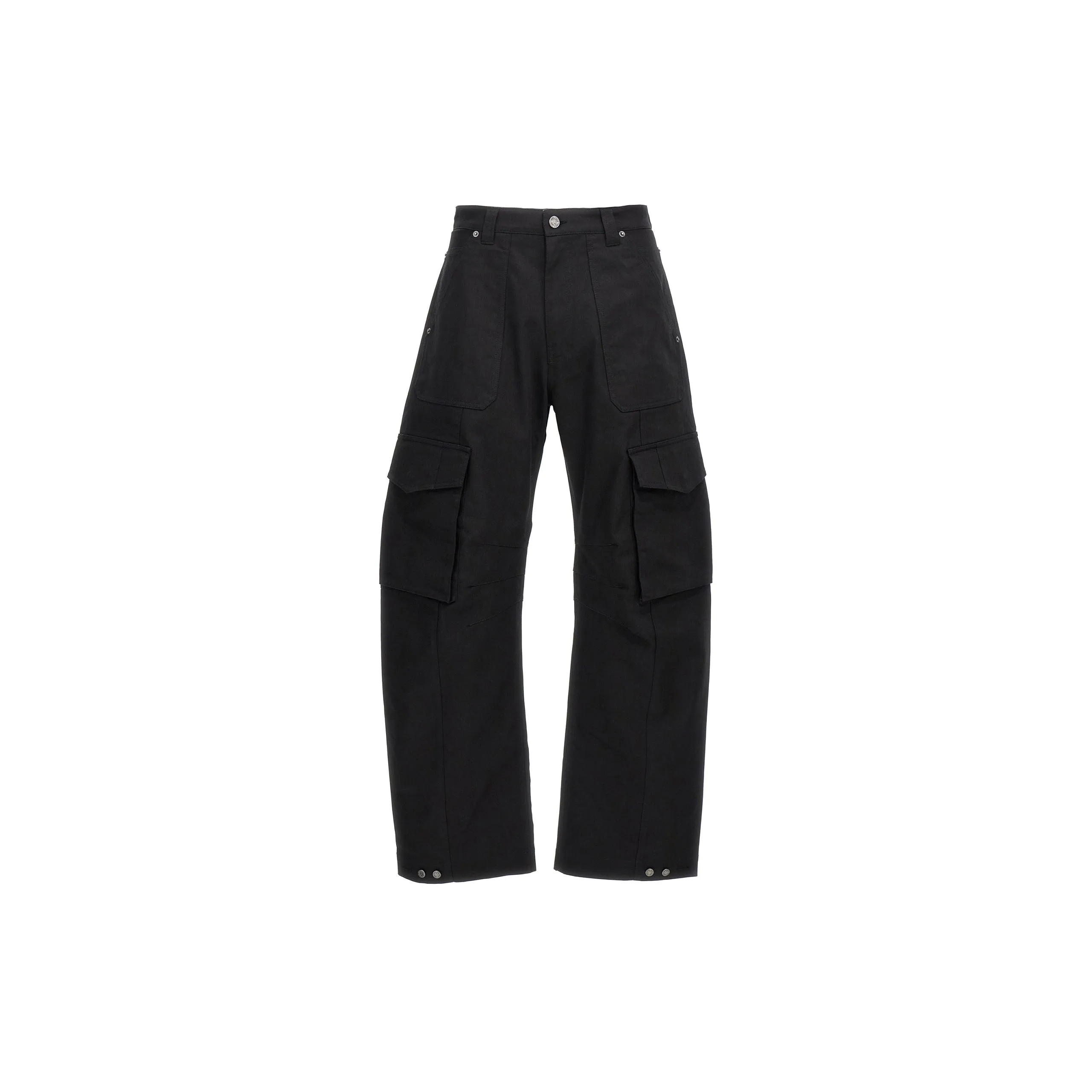 Wide Leg Cargo Pants (Black)