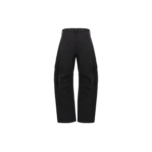 Wide Leg Cargo Pants (Black)