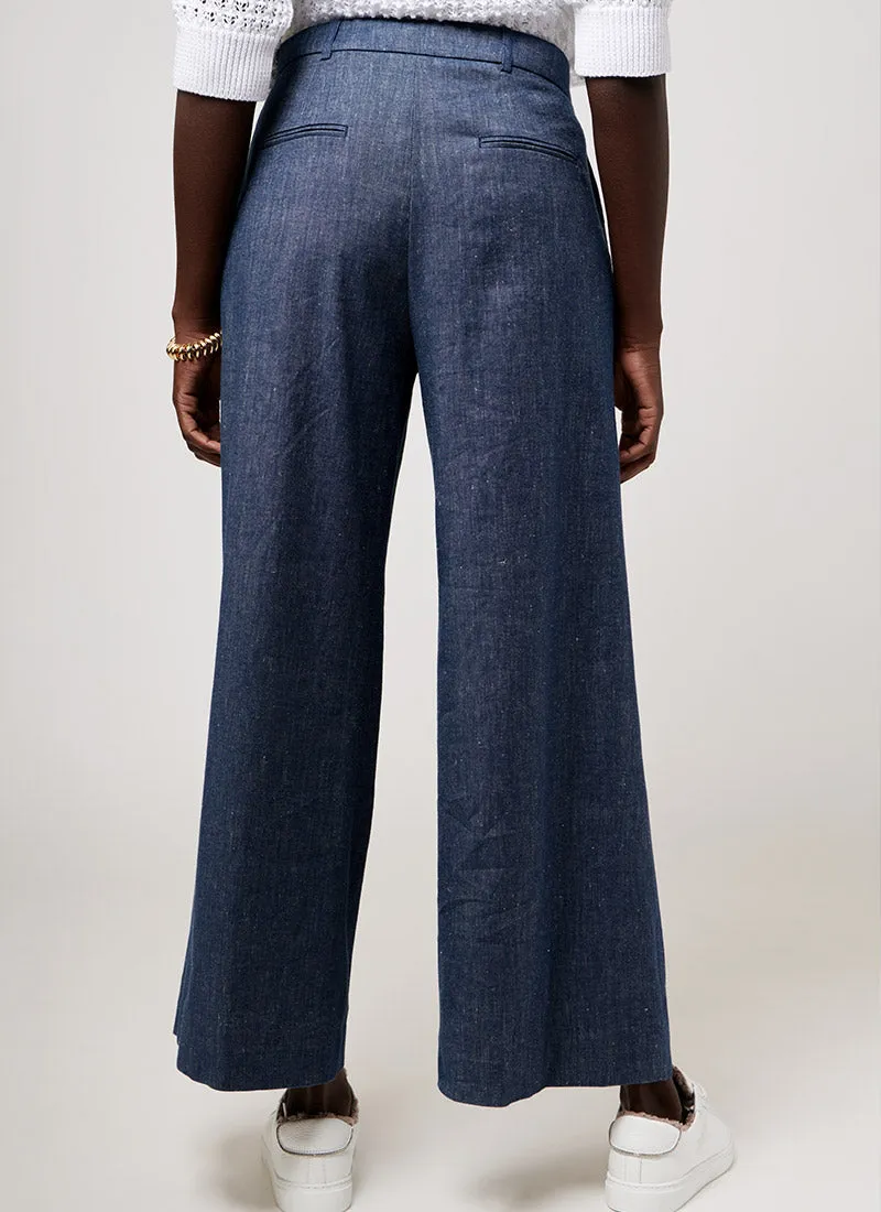 Wide-Leg Denim Trouser