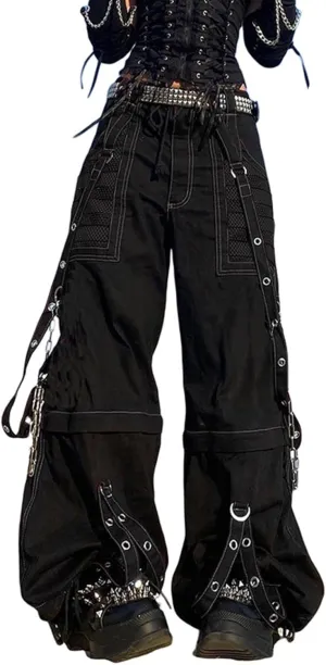 Woman Baggy Cargo Jeans High Waist Loose Wide Leg Denim Pants y2k Zip Button Pockets Trousers Jeans Streetwear