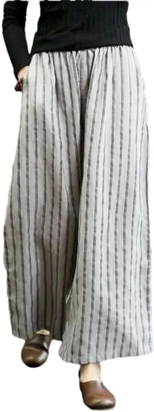 Women Harajuku Loose Casual Baggy Pants Vintage Summer Elastic Waisted Wide Leg Trousers