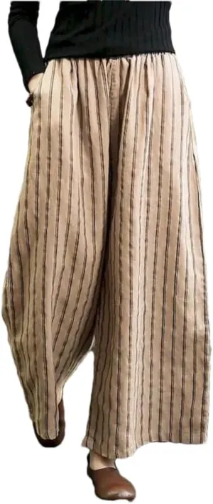 Women Harajuku Loose Casual Baggy Pants Vintage Summer Elastic Waisted Wide Leg Trousers
