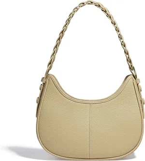 Women Small Shoulder Bag Genuine Leather Handbag Purse Clutch Bag Handbag Evening Bag for Work Travel (E)