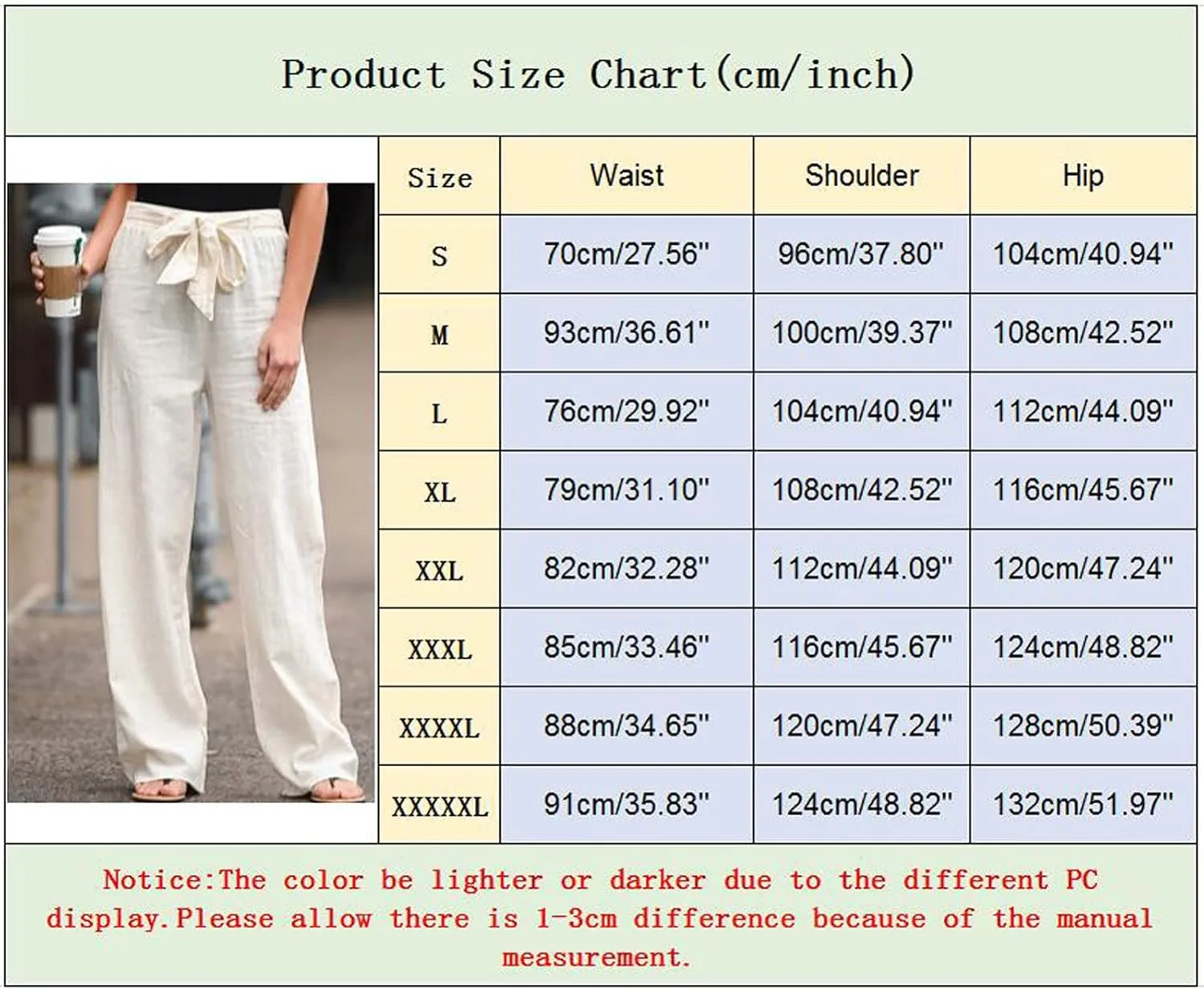 Women Wide Leg Linen Cotton Pants High Waisted Tie Knot Palazzo Trousers Baggy Casual Summer Solid Lounge Pants with Pocket