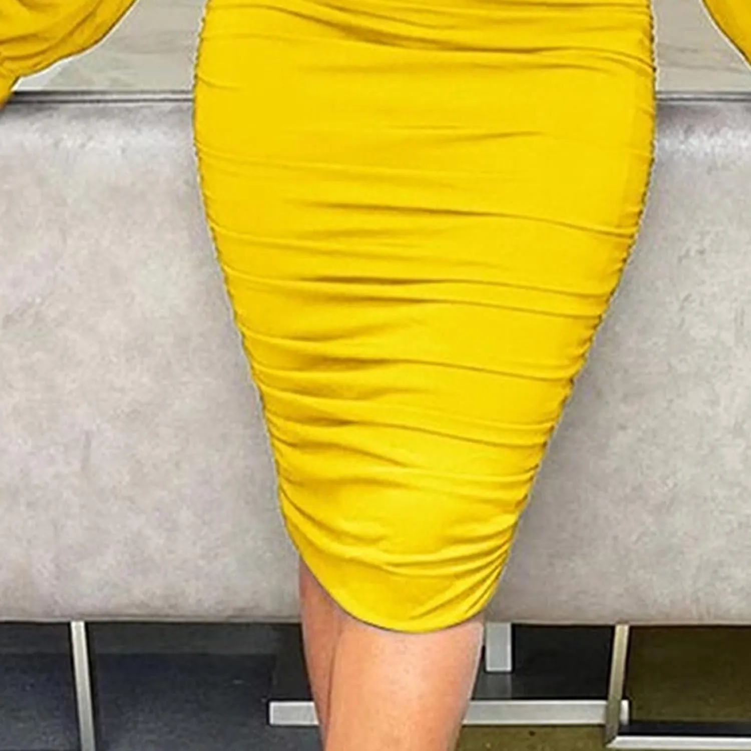 Womens 2025 Casual Chiffon Dress Smocked V Neck Puff Long Sleeve Hollow Out Dresses Cocktail A-Line Mini Dress