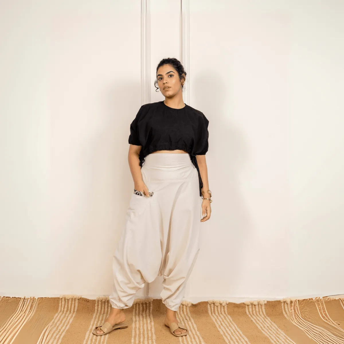 Women's Aladdin Harem Pants | Cream