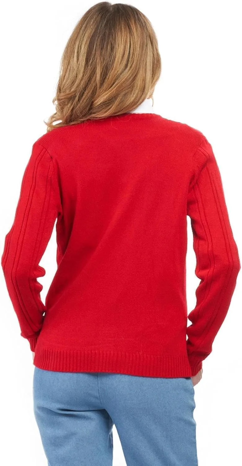 Women's Button Front Cable Knit Cardigan- in Soft,Lightweight Acrylic in 5 Colors and Plus Sizes and Easy to Maintain Option